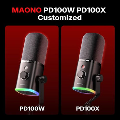 MAONO Microphone Windscreen for PD100W Microphone High-Density Flocked Foam Mic Cover, Soft Flocked Foam for Noise Reduction & Mic Protection, Reusable & Easy to Clean, Dark Grey