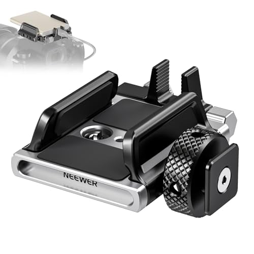 NEEWER Universal SSD Holder Mount Bracket with Cold Shoe/Cable Clamp, 1.6"-2.6" for T5 T7 T9 SSD, Compatible with SmallRig Cage for BMPCC 4K 6K, 15 Pro/15 Pro Max Phone Cage, UA059 - style: UA059