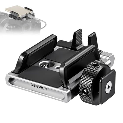 NEEWER Universal SSD Holder Mount Bracket with Cold Shoe/Cable Clamp, 1.6"-2.6" for T5 T7 T9 SSD, Compatible with SmallRig Cage for BMPCC 4K 6K, 15 Pro/15 Pro Max Phone Cage, UA059 - style: UA059
