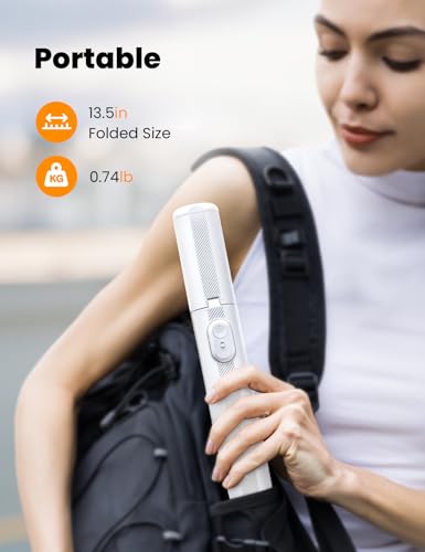 ANXRE 71" Phone Tripod, NT79 Extendable Selfie Stick with 1/4" Camera Mount for Cell Phone＆Camera, Phone Tripod Stand Holder with Remote Compatible with iPhone Android, Camera - color: White