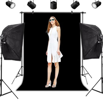 Black Photography Backdrop Studio Photography Film & Television Portraiture Interview Programs Product Display Home Videos Parties Exhibition Halls Wedding Backdrops 5x7FT - color: Black, size: 5x7FT
