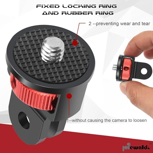Niewalda Aluminum Tripod Adapter,1pcs ¼-20 Conversion Adapter Mounts, Compatible with GoPro Action Cameras/ Insta360 X3/ Sjcam/Action Camera and Other Standard 1/4 inch Mount Adapter Accessories
