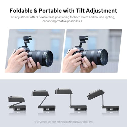 Godox FS-R Single Contact Folding Hot Shoe Riser, Extender for Godox IM30 IM20 IM22 Mini Flash, Raises Flash 30mm Height to Reduce Lens Shadow, Flexible Flash Positioning