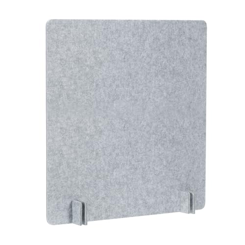 PATIKIL Desk Dividers 24" x 24", 1 Pack Desk Privacy Panel Freestanding Noise Reducing Partition Acoustic Panel with 4Pcs Support Feet for Testing Office Home Library, Cement Gray Style B - color: Cement Gray Style B, size: 24" x 24"