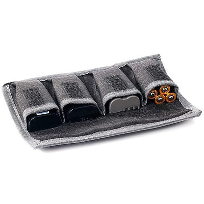 gofidin DSLR Camera Battery Bag Pouch Holder Carrying Case (4 Pocket) AA Battery DSLR Camera Digital Accessories for Nikon/Canon/Sony(4 Slots)