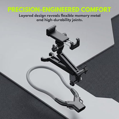 Neck Phone Holder, Hands-Free Chest Mount for Recording & POV Vlog, Phone Neck Mount with Adjustable Clip & Strap for iPhone Android, Cooking Fitness Fishing Content Creator
