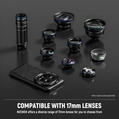 NEEWER 14 Ultra Case, Protective Heavy Duty Case with Wireless Charging, 17mm Lens Mounts & 67mm Filter Adapter, TPU + PC Faux Leather, Compatible with Xiaomi 14 Ultra, PA051 Black - style: Case for 14 Ultra