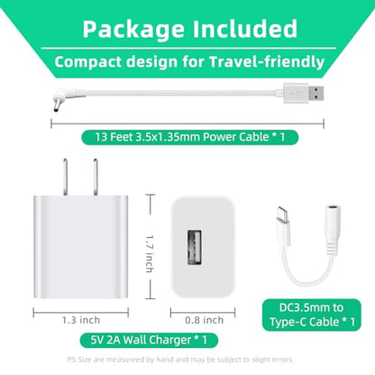 13.1 ft Power Adapter Charger for Ring Stick Up Cam Plug in, Ring Pan Tilt Stick Up Cam, Spotlight Cam/Cam Pro Plug-in Camera Charging Cable Cord Replacement - style: 1 Pack