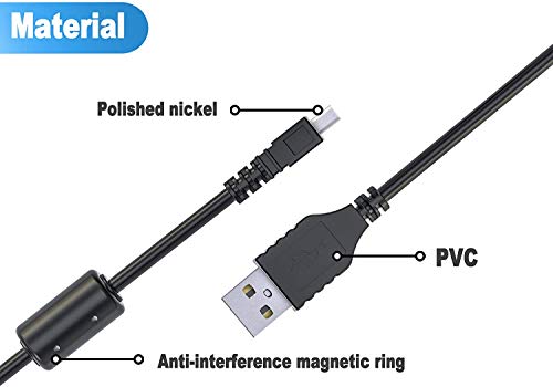 Ancable UC-E6 USB Cable, 3-Feet USB Mini-B | Universal Digital Camera Data Transfer Cord Charger Cable Compatible for Nikon CoolPix, L, D, P, Series Digital Camera