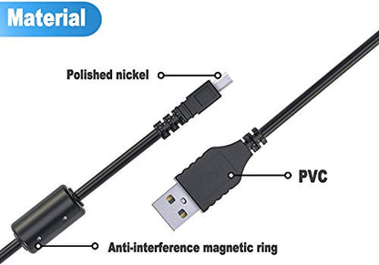 Ancable UC-E6 USB Cable, 3-Feet USB Mini-B | Universal Digital Camera Data Transfer Cord Charger Cable Compatible for Nikon CoolPix, L, D, P, Series Digital Camera