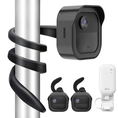 Gresur 2-Pack Flexible Twist Mount for Blink Outdoor 4 / 3rd Gen/Outdoor 2K+ Camera, with Weatherproof Protective Housing and Blink Sync Module Outlet Wall Mount (Black, 2Pack) - color: Black, size: 2 Pack