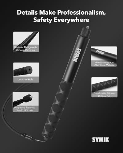 SYMIK Invisible Selfie Stick for Insta360 120cm / 47.2 in, 360 Camera Stick | Aluminum Alloy Extension Selfie Stick, with 1/4'' Screw and Wrist Strap for Insta 360 X5 X4 Air X3 ONE X2, DJI Osmo 360 - size: 120 cm / 47.2 in