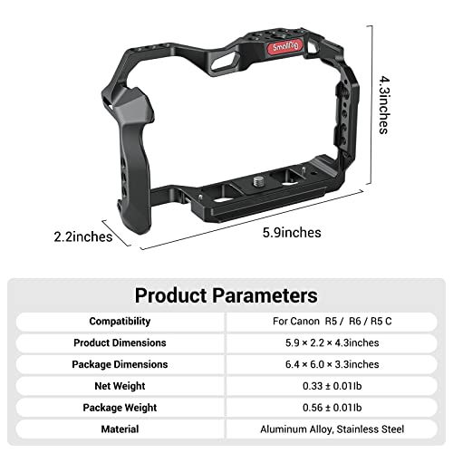 SmallRig R5 R6 Camera Cage for Canon EOS R5 and R6 Camera 2982