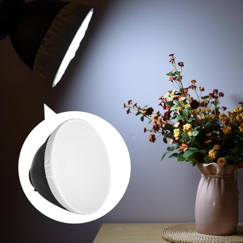7" Standard Reflector Diffuser Lamp Shade Dish with 20° /40°/ 60° Honeycomb Grid White Soft Cloth for Bowens Mount Studio Strobe Flash Light Speedlite