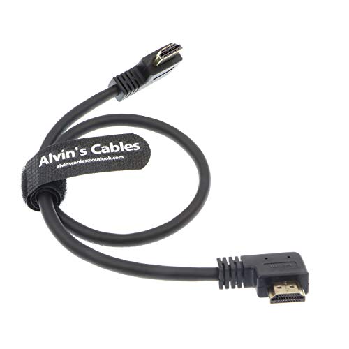 Alvin's Cables Z CAM E2 L Shape 8K HDMI 2.1 Cable 45CM, Right-Angle High Speed Cord for Camera Monitor, for Sony A7S3 FS5 FS7 A7iv, Atomos Ninja V, Portkeys BM5, BMPCC, Panasonic, Canon - color: Right to Right Angle, size: 17.7in/45cm