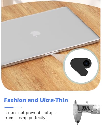 CloudValley [2-Pack Upgrade Rotating] Laptop Camera Cover Slide, 0.015 Inch Ultra-Thin Metal Web Camera Cover for Laptop Computer, MacBook Pro/Air, iMac, PC, Protect Your Privacy (Black) - color: Black