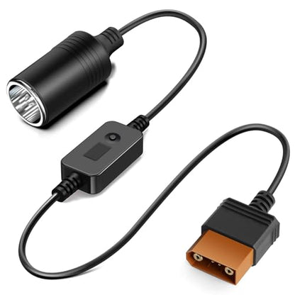 TAIFU 12V SDC to Car Charger Plug Power Cable Replacement for DJI Power 2000/1000V2/1000/500 Portable Power Station Cigarette Lighter Plug 1024Wh / 2048Wh Solar Generator Power Cord