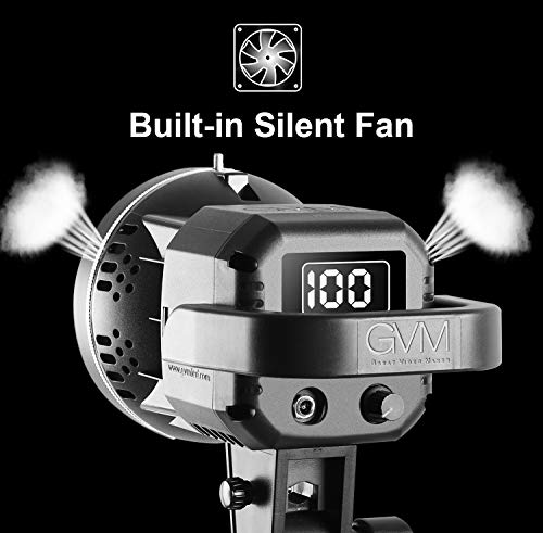 GVM 80W Video Light, Studio Lights for Photography, Softbox Lighting Kit with Bowens Mount, CRI97+ 5600K Colour Temperature , 22in Softbox, Tripod Stand, YouTube, Video, Wedding - size: P80S 80W
