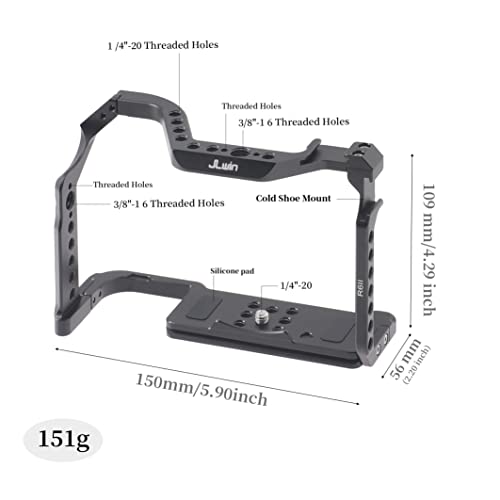 Hersmay EOS R6 II / R6 III Camera Cage with Top Handle for Canon EOS R6 Mark II, R6 Mark III Mirrorless Camera Aluminum Alloy Film Movie Making Camera Video Cage with Shoe Mount - size: For Canon EOS R6II/III
