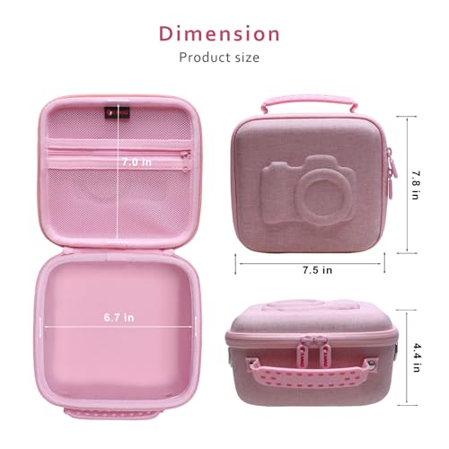 XANAD Hard Camera Case Bag Compatible with Canon EOS Rebel T7/ T100/ R50/ R50 V/RP/ R8/ R6 Mark II/ R7/ R10 DSLR Mirrorless Cameras, for Canon Sony Kodak Panasonic Nikon DSLR Mirrorless Camera, Pink - color: Pink