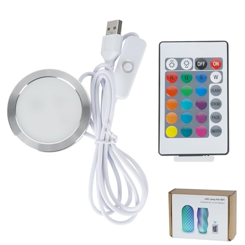 1PCS Remote Control RGB LED Lamp Kit 001 for Bambu Lab H2C/X1/P2S/A1 Multicolor RGB Makerworld for Anycubic Makeronline 3D Printer Light DIY Hardware Model Parts USB - color: 1 PCS RGB LED Light