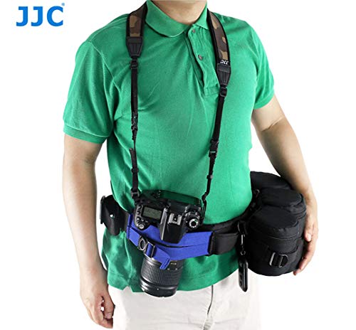 JJC GB-1 Adjustable Photography Utility Belt, Wrist Waistband, Accessory, Speed Belt for Carrying Gear Bag Case, Lens Pouch, Flash Accessories, D-Rings, Breathable 3D Mesh