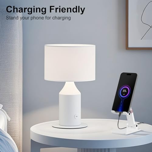 Cell Phone Stand Cute Mobile Holder For iPhone Desk Office Accessories | for thick cases; Under 12" Tablets, e-readers; Folds flat; Anti-slip; Weighted base - color: 05-Snow-white