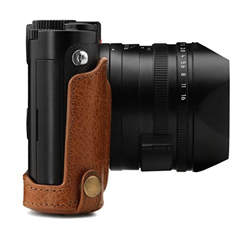 Mega Gear Leica Q-P, Q (Typ 116) Ever Ready Genuine Leather Camera Case and Strap, with Battery Access, Brown - color: Brown