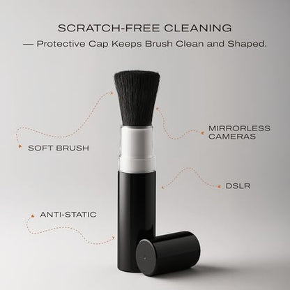 C Coiro Camera Lens Cleaning Kit 3in 1– Lens Cleaner Spray 100ml, Soft Brush & Microfiber Cloth – DSLR, Mirrorless Camera Cleaner Compatible for Canon, Nikon, Sony - size: 3 IN 1