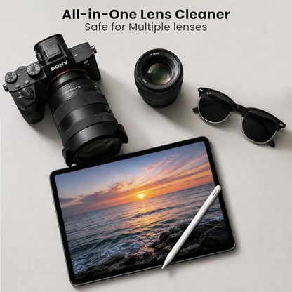 AntiFog Lens Cleaner Spray Kit | (3X) 1 oz AntiFog Glasses Cleaner Bottle + 3 Microfiber Cloth Eyeglasses, Screen, and Camera Cleaning (6 Piece Set) | Premium