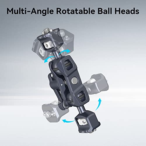 SMALLRIG Camera Magic Arm, Flexible Articulating Arm with 1/4” Screws, Field Monitor Mount with Dual Ballhead, Aluminum - style: Standard