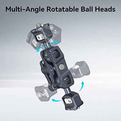 SMALLRIG Camera Magic Arm, Flexible Articulating Arm with 1/4” Screws, Field Monitor Mount with Dual Ballhead, Aluminum - style: Standard