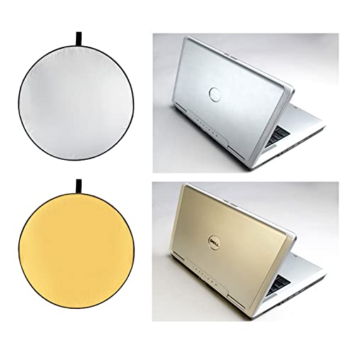 2 in 1 Lighting Reflectors Round Folding Portable 12" 30cm for Photography Reflector Portrait Still Life Fill Light