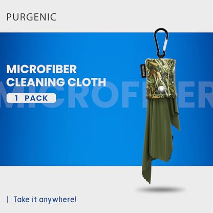 Microfiber Cloth & Glasses Wipes (1 Pack) Lens & Glasses Cleaning Cloth - Eyeglass Cleaner - Camera Lenses & Gadget Delicate Screens - Hunter Green - color: Hunter Green, size: 1 Pack