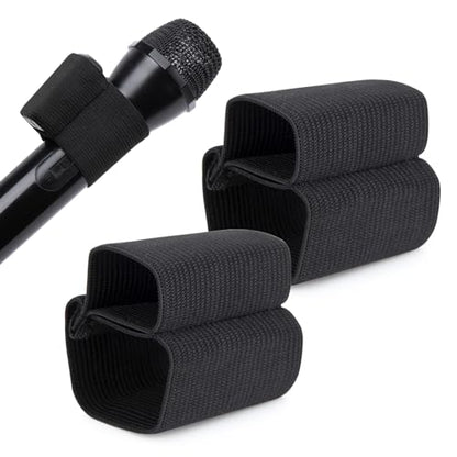 YOUSHARES Handheld Microphone Elastic Sleeve, Compatible with Attach DJI Mic 2 Wireless on Handheld Mic (Shure SM58, Behringer XM8500) for Clearer Audio for Weddings,Toasts,Interviews,DJ Hosting(2pcs) - color: Rode Elastic Sleeve_2