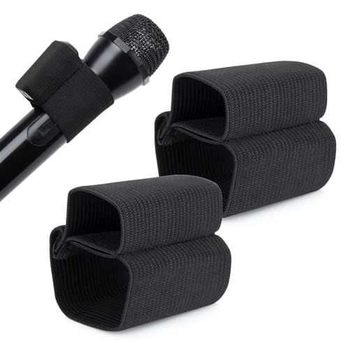 YOUSHARES Handheld Microphone Elastic Sleeve, Compatible with Attach DJI Mic 2 Wireless on Handheld Mic (Shure SM58, Behringer XM8500) for Clearer Audio for Weddings,Toasts,Interviews,DJ Hosting(2pcs) - color: Rode Elastic Sleeve_2