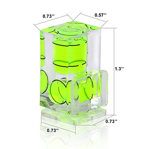 6 Pack Camera Hot Shoe Level, Hot Shoe Bubble Level Camera Hot Shoe Cover 2 Axis Bubble Spirit Level Compatible with DSLR Film Camera Canon Nikon Olympus,Combo Pack - 2 Axis and 1 Axis - size: 1 Axi & 2 Axis