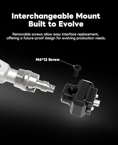 DF DIGITALFOTO 11" Magic Arm with F22 Quick Release, Elegant Strength Magic Arm with 1/4" 3/8" Thread Screw 360° Ball Heads for Monitor,Flash,Light,Camera Cage,Max Load Capacity 5kg (Glacier Silver) - color: Glacier Silver