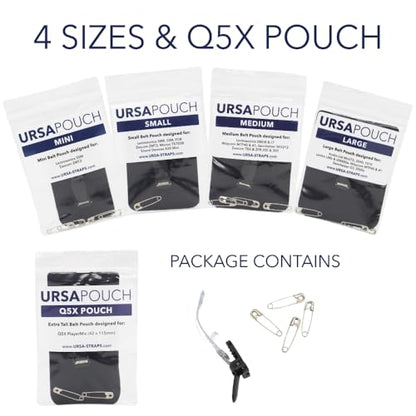 URSA Belt Pouch with Clips - Versatile Rigging for Wireless Transmitters (Black, Small) - color: Black, size: Small