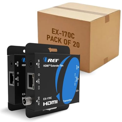 OREI 4K HDMI Over Ethernet Extender Over CAT5/CAT6/CAT7, with IR Upto 164 Feet - Loop Out - (EX-170C) - (20 Pack) - size: 20 PACK