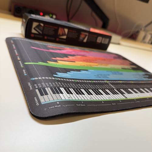 Instrument Frequency EQ Cheat Sheet Mousepad – 80×30cm (31.5"x11.8") & 35×25cm (13.8"x9.8") – Studio Desk Mat for Music Producers, DJs & Engineers – LED Version Available - size: (Regular (250x350mm))