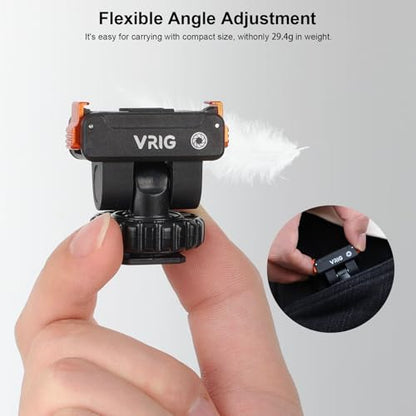 VRIG Quick-Release Mount & Cold Shoe Camera Adapter for Osmo Action 6/ Nano | Two-way Magnetic Attachment Base Compatible with Camera Hot Shoe and 1/4" Thread Tripod Accessories, AC-36