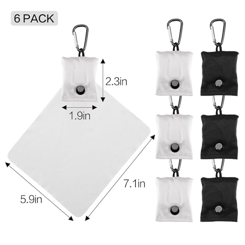 Vemiss 6 Pack Microfiber Glasses Cleaning Cloth, Wipes Lens Eyeglasses & Screens - Reusable, Portable with Keychain & Pouch - Sunglasses, Jewelry, Phone Cleaner Cloth (Black+Grey) - color: Black+grey