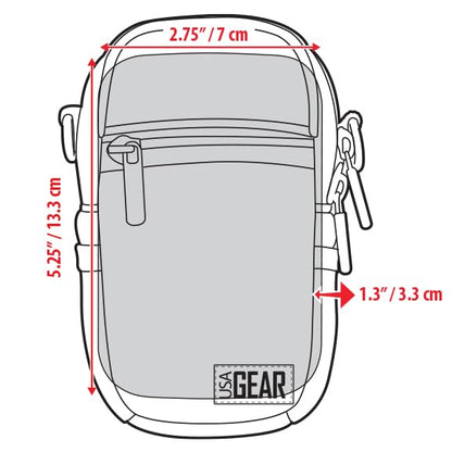 USA Gear Compact Camera Case Point & Shoot Camera Bag with Accessory Pockets, Rain Cover & Shoulder Strap Works W/Sony CyberShot, Canon PowerShot ELPH, Nikon COOLPIX, Olympus & More - color: Geometric