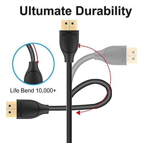 4K HDMI Extension Cable 1FT (2 Pack), High Speed 4K@60HZ HDMI Extender (Male to Female) Compatible for Xbox One S 360, PS5, PS4, Roku TV Stick, Blu Ray Player