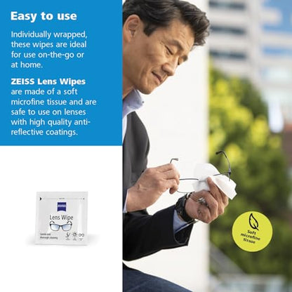 ZEISS Pre-Moistened Alcohol Wipes, Glasses Cleaner, 400 Count - size: 400 Count (Pack of 1)