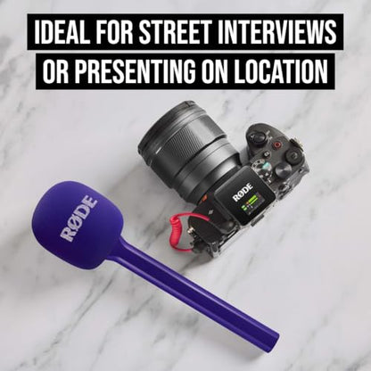 RØDE Interview GO Handheld Adaptor for RØDE Wireless Microphones (Purple) - color: Purple