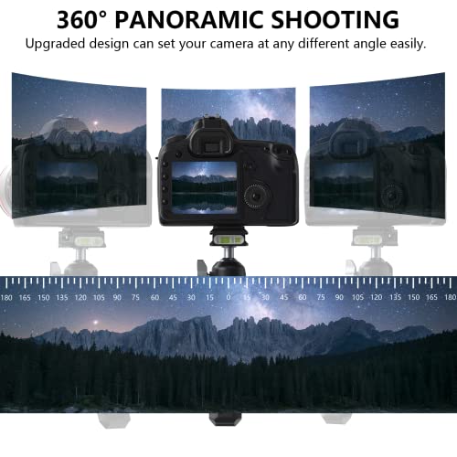 Tripod Mini Ball Head 360 Degree Rotating Panoramic Ballhead with 1/4" Screw Quick Shoe Plate, for Tripod Monopod Slider DSLR Camera Camcorder,Max Load up to 5 kg/ 11lb - size: 1/4" quick shoe plate