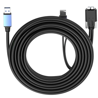 OkyLink Active USB 3.0 A to C Cable, Male to Male 5Gbps, 15ft, Screw Lock | 5M, 3.2 Gen 1, Industrial - grade, for webcam/VR/hard drive - color: USB3.0(5Gbps), size: 15ft (5m)-Screw