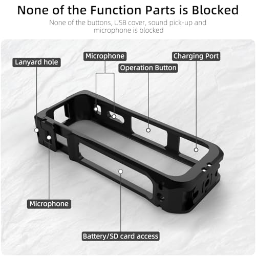 Case for Insta360 X5 Accessories, Metal Protective Frame Cage for Insta360 x5, with Quick-Release Safety Lock, 2 Cold Shoe Mounts, 2 x 1/4" Threads, Various Expansion Mounts - size: For Insta360 X5